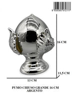 PUMO CHIUSO GRANDE 16 CM ARGENTO