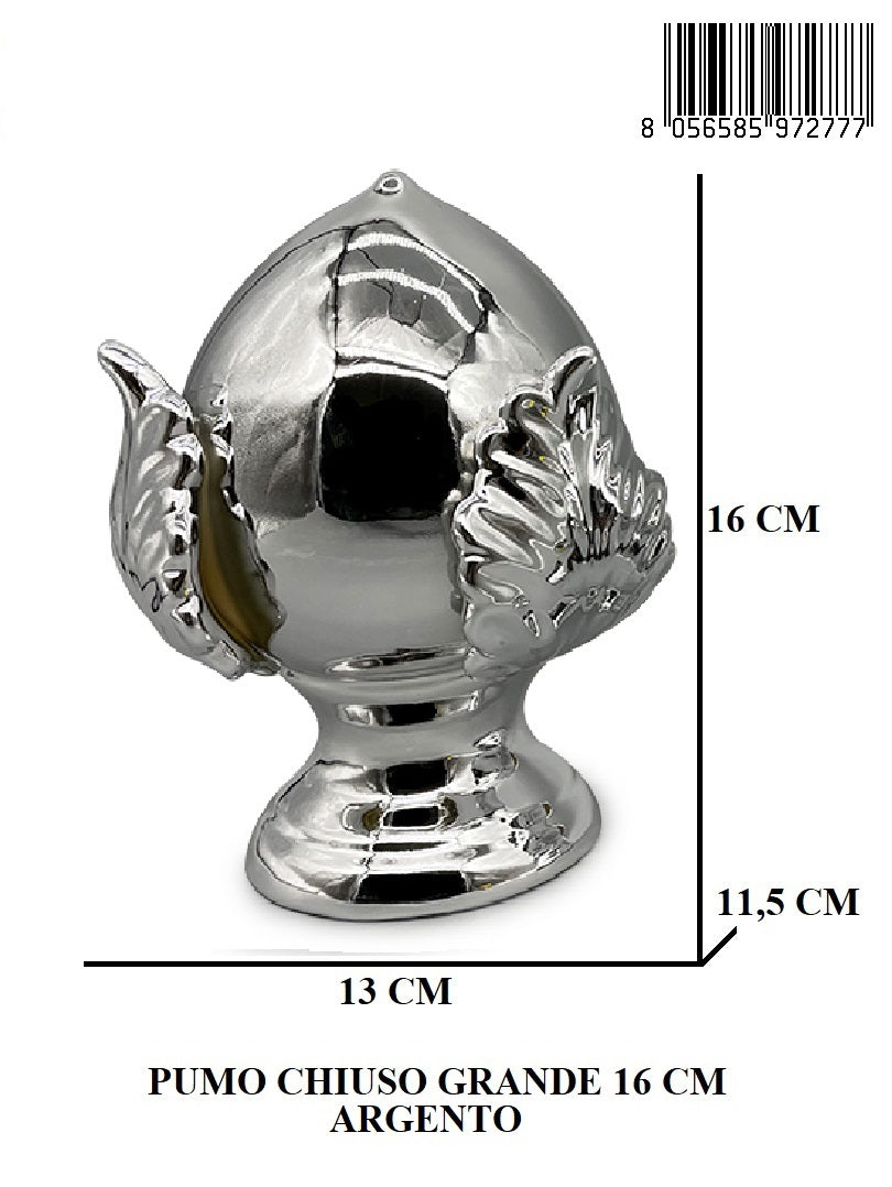 Pumo Chiuso Grande 16 Cm Argento