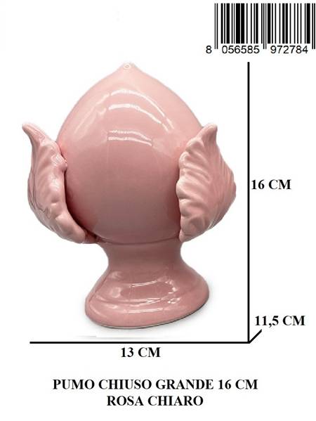 PUMO CHIUSO GRANDE 16 CM ROSA CHIARO