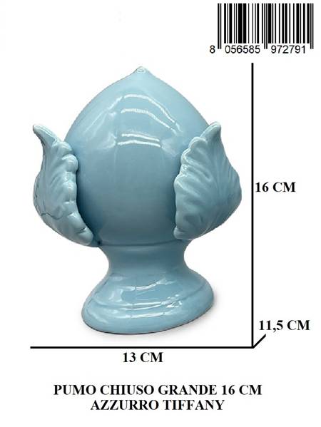 PUMO CHIUSO GRANDE 16 CM AZZURRO TIFFANY