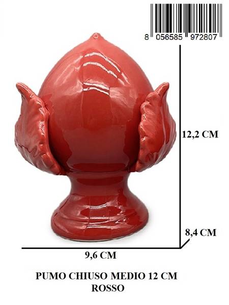 PUMO CHIUSO MEDIO 12 CM ROSSO
