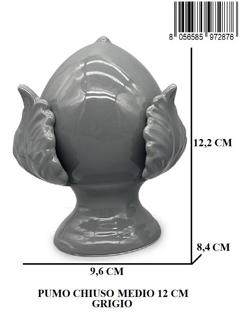 Pumo Chiuso Medio 12 Cm Grigio