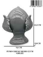 Pumo Chiuso Medio 12 Cm Grigio