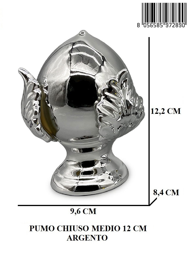 Pumo Chiuso Medio 12 Cm Argento