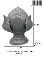Pumo Chiuso Piccolo 9 Cm Grigio