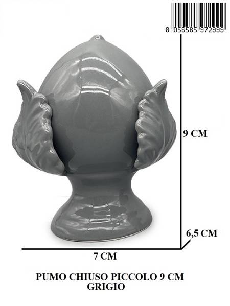 PUMO CHIUSO PICCOLO 9 CM GRIGIO