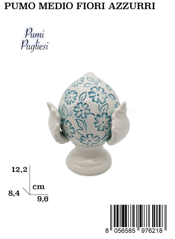 Pumo Medio Con Fiori Azzurri