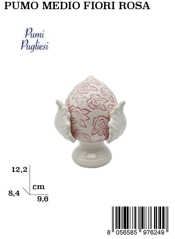 Pumo Medio Con Fiori Rosa