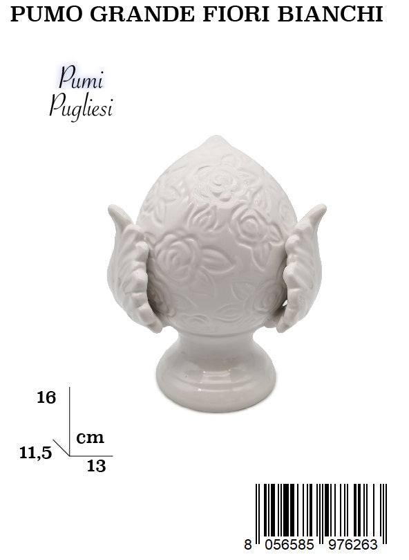 Pumo Grande Con Fiori Bianchi