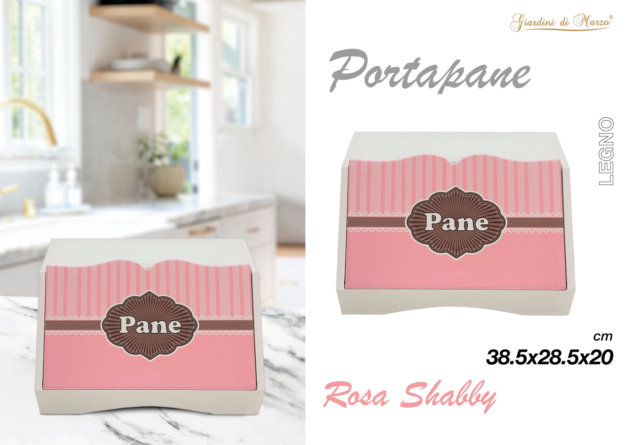 P/pane Bianco Rosa Shabby