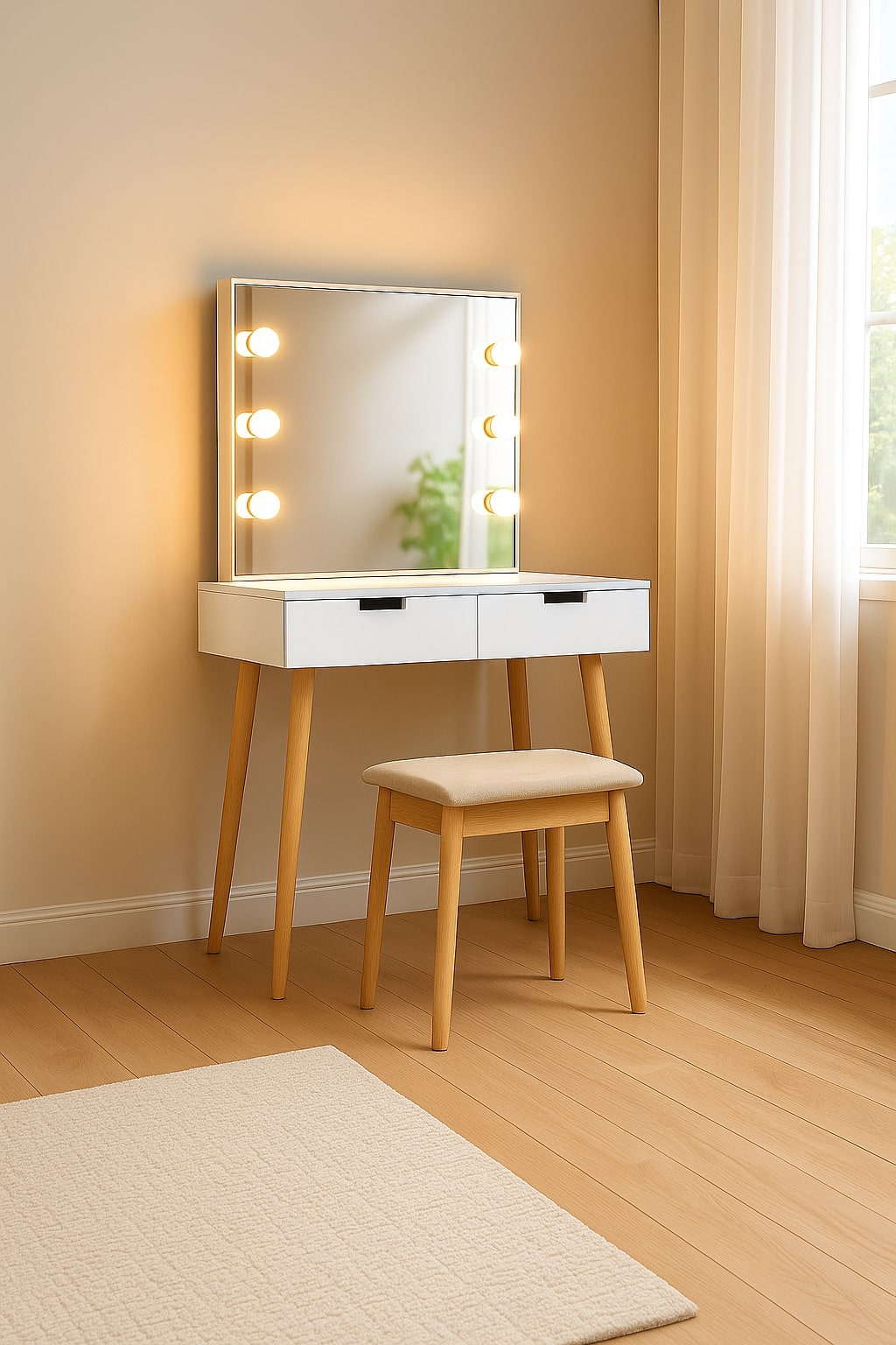 Toilette Con 2 Cassetti E 6 Led